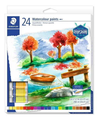 Estojo Aquarela Staedtler 24 Cores 12ml