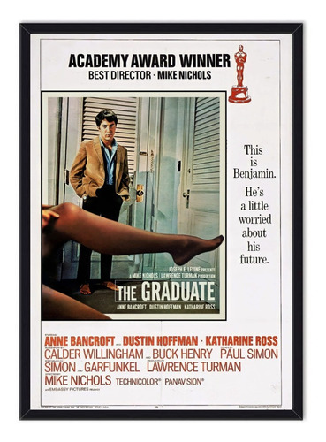 Cuadro Enmarcado - Afiche Película El Graduado 1967