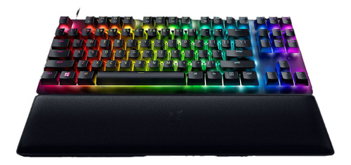 Teclado gamer Razer Huntsman V2 Tenkeyless QWERTY español España color negro con luz RGB