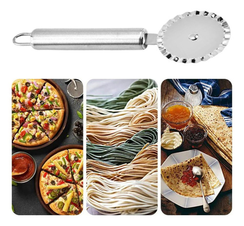 Carretilha Cortador De Massas Em Inox Com Cabo Rose Gold