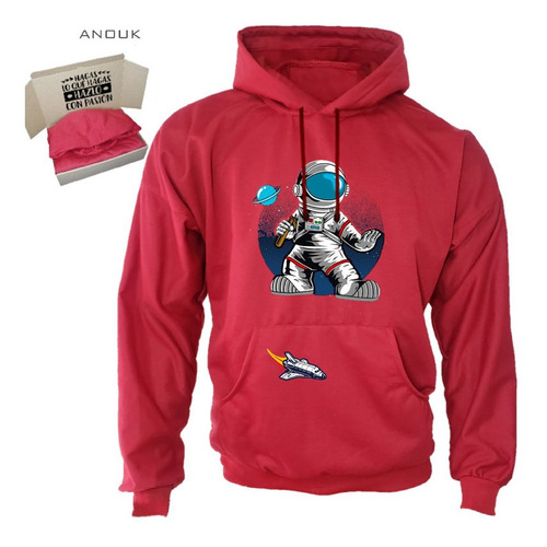 Imagen 4 de 10 de Buzo Hoodie Personalizado Saco Astronauta Art Unisex Algodón