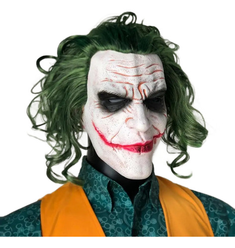 Máscara Joker Guasón De Látex Halloween Cosplay Heath Ledger