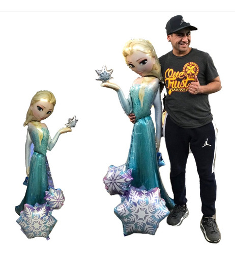 Globo Metalizado Elsa Frozen 3d Gigante