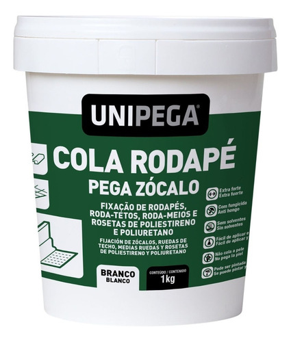 Cola Rodapé Roda Teto Moldura Sanca Cola Ultra Rápida 1kg