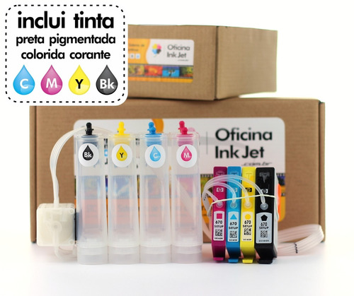 Bulk Ink Hp 5525 Com Tinta - Pronto Para Instalar!