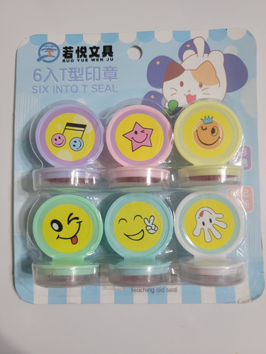 Set 6 Timbres Sellos Infantiles 