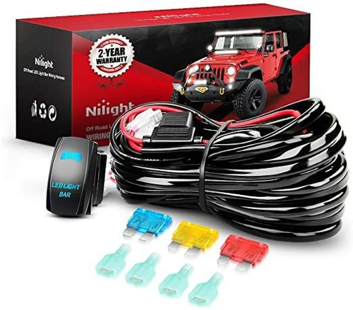 Nilight Luz Led Bar Arnés De Cableado Kit De 14 Awg Heavy Du