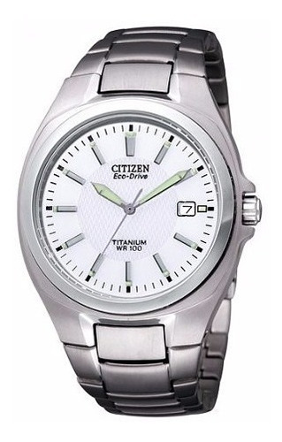 Reloj Citizen Titanium Eco Drive Bm620050a Hombre | Original Color de la malla Gris Color del bisel Gris Color del fondo Blanco