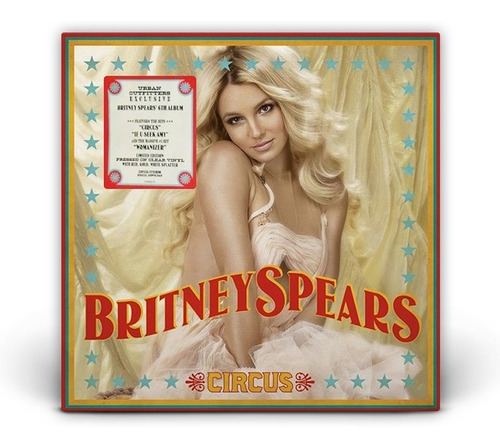 Britney Spears -lp Circus Splatter Vermelho, Branco E Dourad