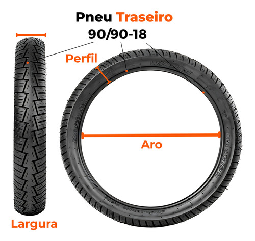 Par Pneu Ybr 125 275-18 + 90-90-18 Winner Maggion