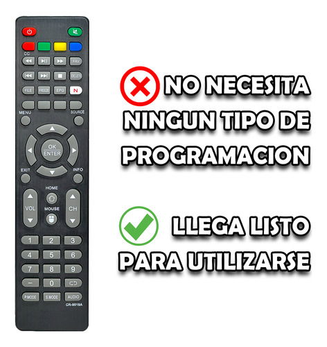 Control Para Winia Smart Tv Rc-901ba Netflix + Funda Y Pila