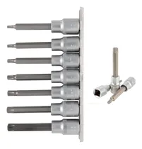 Comprar Jogo De Soquetes Bits Torx Longo T20 A T55 1u002F2  Com 7 Peças.