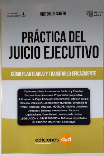 Víctor De Santo / Práctica Del Juicio Ejecutivo - Con Cd !