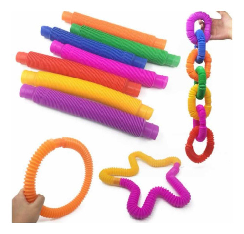 Set De 12 Tubos Flexibles Pop Tubes