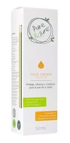 Crema Facial Para Bebé Pure & Sure 3 Piezas 50ml Protege