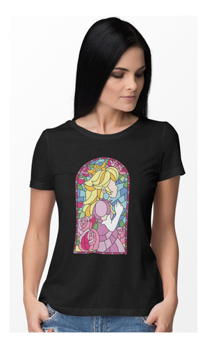 Playera Vitral Princesa Peach / Mario Bross / Película