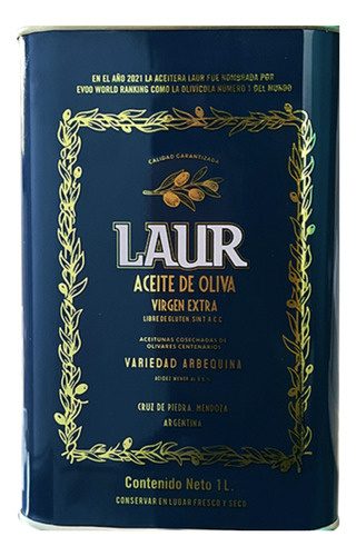 Aceite De Oliva Extra Virgen Arbequina Laur Lata 1l.