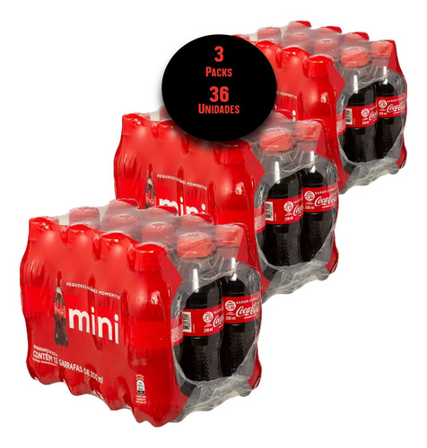 Refrigerante Coca-cola Mini Pet 200ml (36 Unidades) Kit