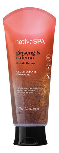 Gel Esfoliante Corporal Nativa Spa Ginseng E Cafeína 200g