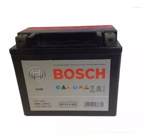 Bateria Moto Bosch Btx12-bs Ytx12-bs 12v 10ah Original