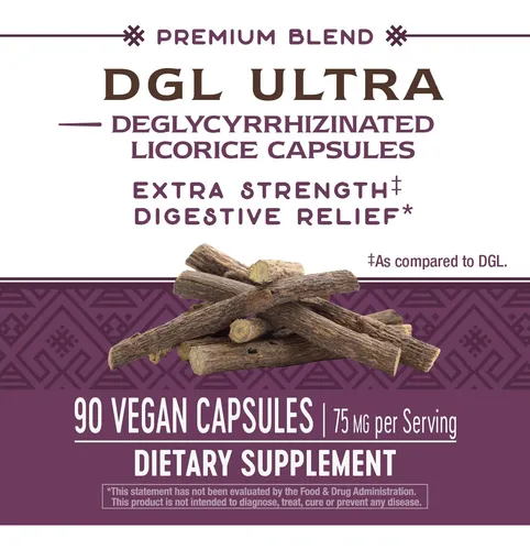 Suplemento Nature's Way Dgl Ultra Extra Strength 90 Cápsulas