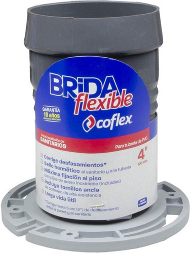 Brida Larga 4 Para Wc Desague Flexible Coflex Pb-300