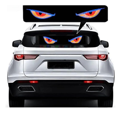 2pcs Ojos Led Animados Para Coche Que Parpadean, Led Ojos