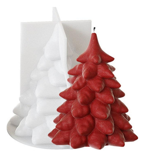 Vela 3d De Papá Noel Con Molde De Silicona Para Árbol De Nav