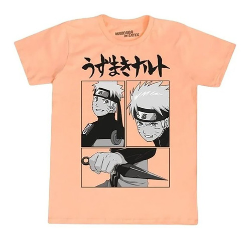 Playera Naruto Uzumaki Hombre Mascara De Latex Naruto 