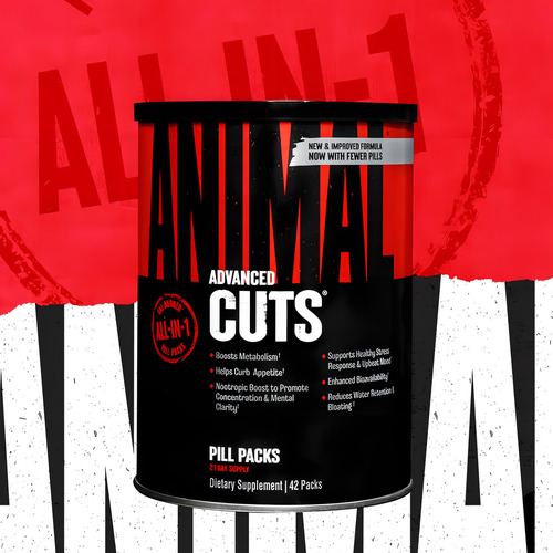 Animal Cuts Universal Nutrition, 42 pacotes, sabor sem sabor