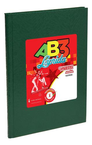 Cuaderno Escolar 19 X 23,5 Laprida Ab3 Tapa Dura 98 Hojas Color Verde Cuadriculado