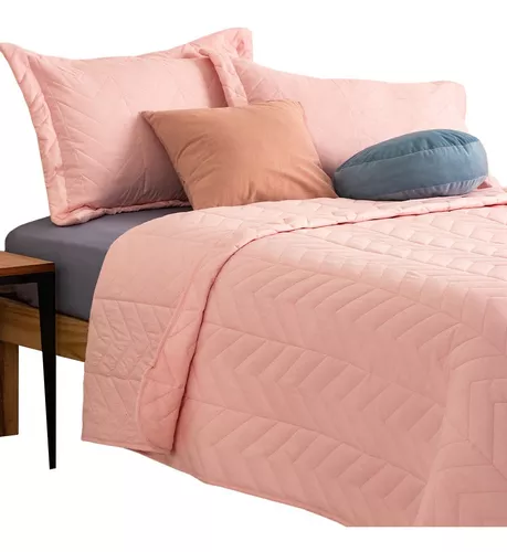 Cubrecama Quilt Cover Reversible +fundas Queen Kelowna D3