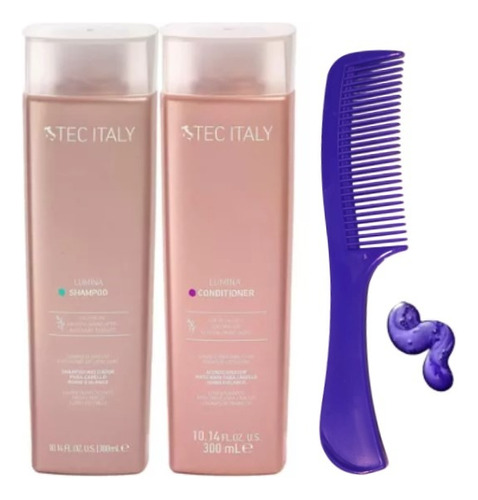 Kit Shampoo Y Acondicionador Matizante Lumina Tec Italy 