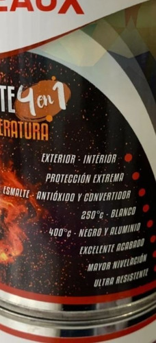 Esmalte Sint Para Parrilla Alta Temperatura Negro 1/2 0.5 L