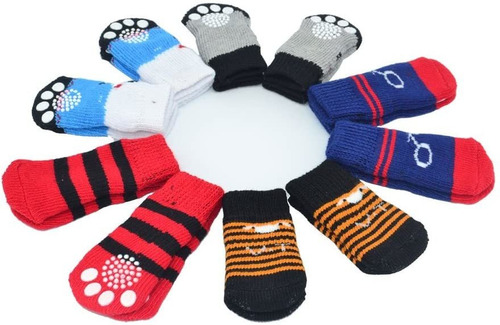  Traction Control Cotton Socks Indoor Dog Nonskid Knit ...