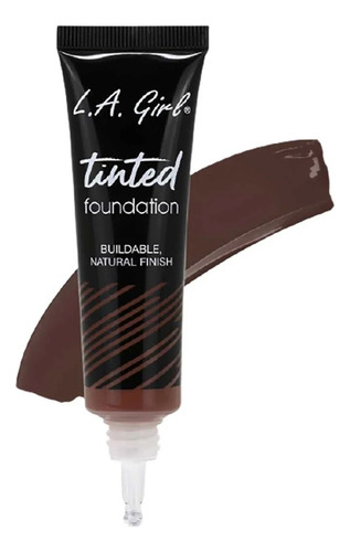 Base de maquillaje líquida L.A. Girl Tinted Foundation Tinted Foundation tinted foundation tono glm772 ebony - 30mL