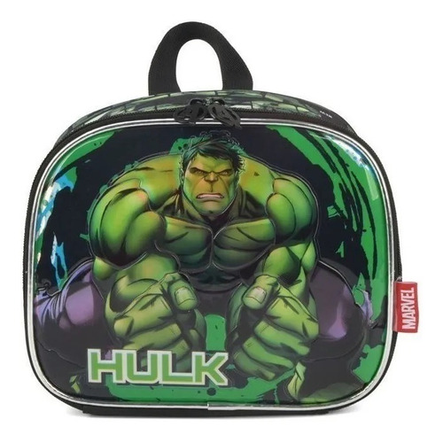 Lancheira Térmica Hulk Poderoso Furioso Menino Escolar Alça Cor Verde Hulk Luxcel