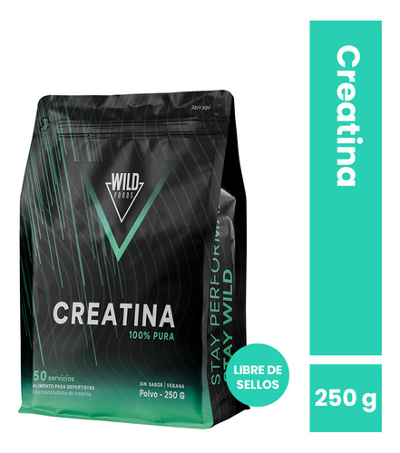 Creatina De Monohidrato En Polvo 250 Gr.  Wild Foods