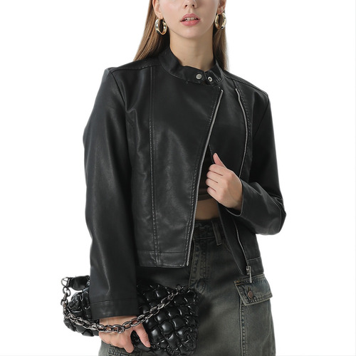 Campera Moto Biker Mujer Rockera Eco Cuero Motera Rocker