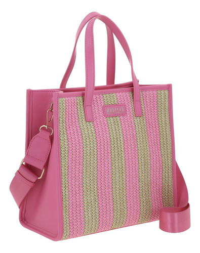 Bolso Satchel De Rafia Madison Chenson Md25010-p Dama