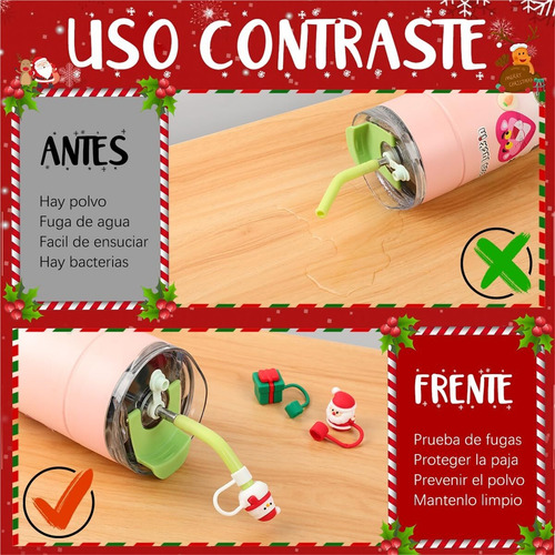 Paquete 6 Fundas Reutilizables Para Pajitas A Prueba Polvo