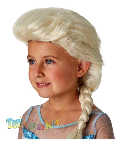 Imagen 2 de 6 de Peluca De Elsa Frozen Con Trenza Disfraz Original Disney