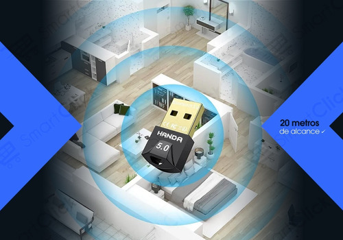 Imagen 8 de 10 de Adaptador Bluetooth Receptor Usb V5.0 + Edr Pc Notebook Celu