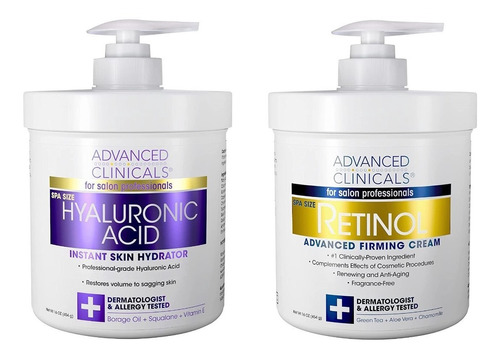 Advanced Clinicals Retinol Cream & Hyaluronic Cream Set 2