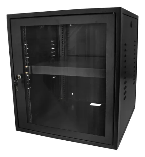 Mini Rack 12u X570mm Com Bandeja 1u Fixa Instalada - Preto ...
