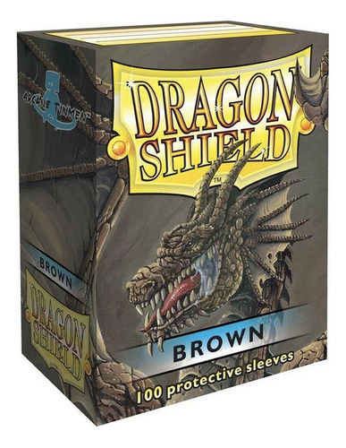 100 Protectores Estandar Dragon Shield Cafe - Brown