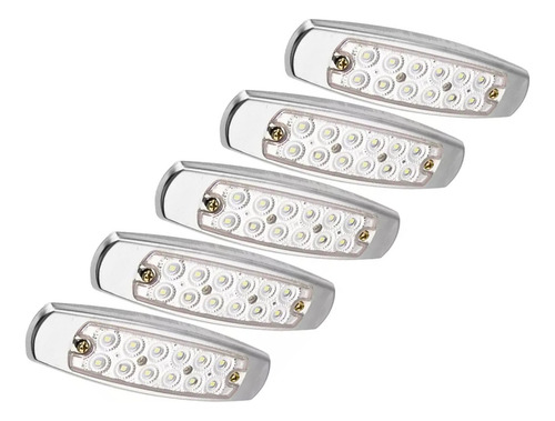 Foco Luz Lateral Led Bi-volts Trocha Borde Metal X 5 Und
