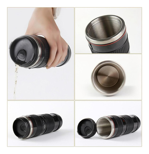 Taza De Café Con Lente De Cámara, Tazas De Lente De Acero In