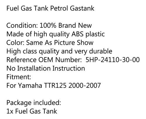 Tanque De Gasolina Tanque De Gasolina Para Yamaha Ttr125 Ttr