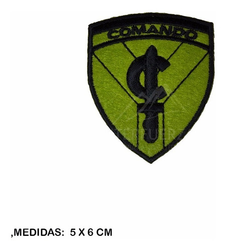 Imagen 1 de 10 de Escudo Comando Verde Parche Fuerzas Especiales Comandos